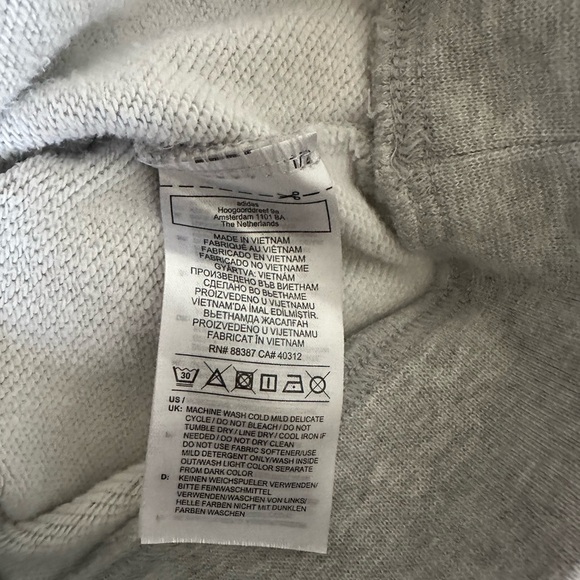 Adidas Gray and Red Sweater with Sporty Diagonal Stripes - Picture 4 of 6